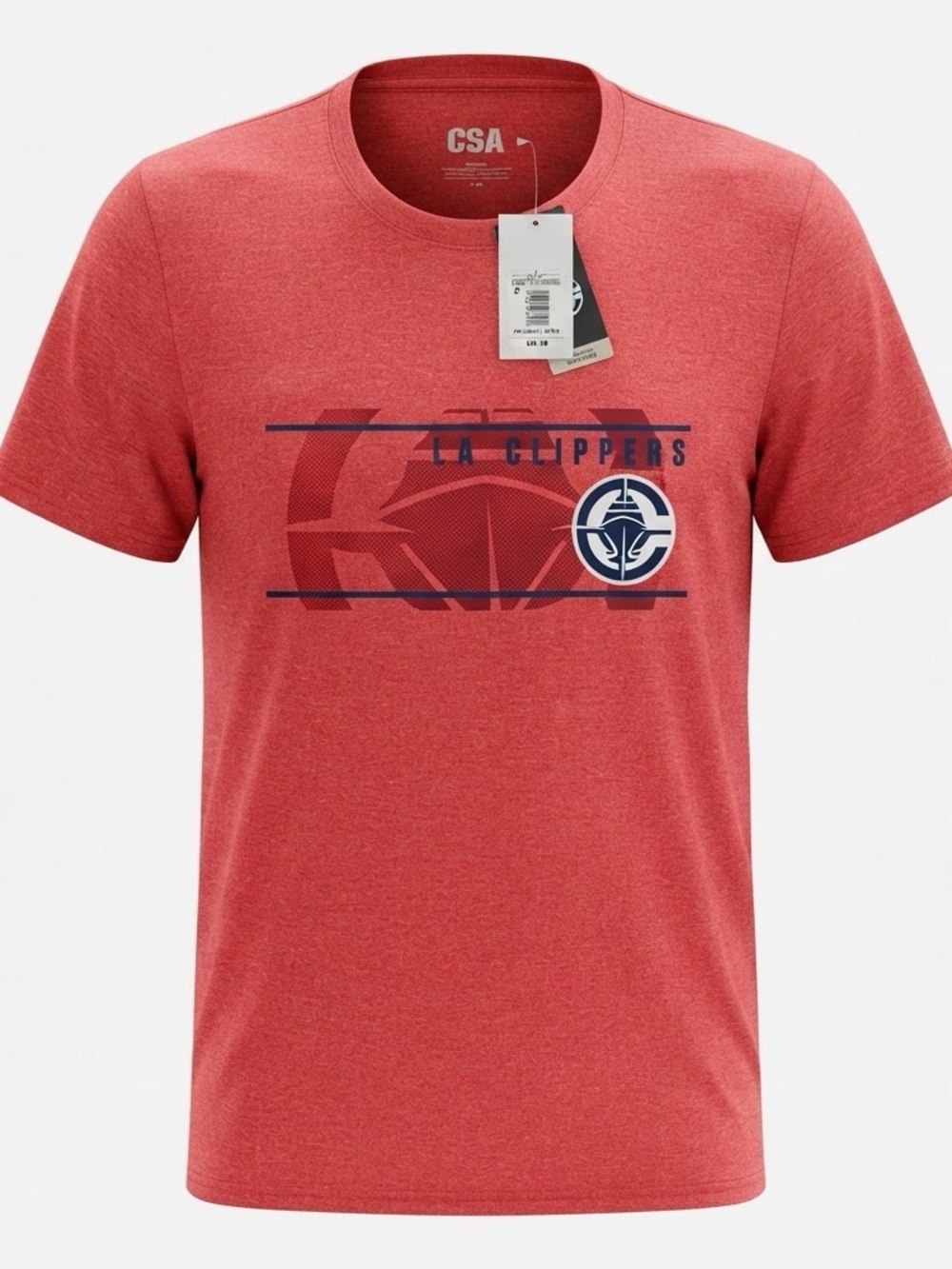LA Clippers NBA Red Heather Graphic T-Shirt NWT 100% Polyester large